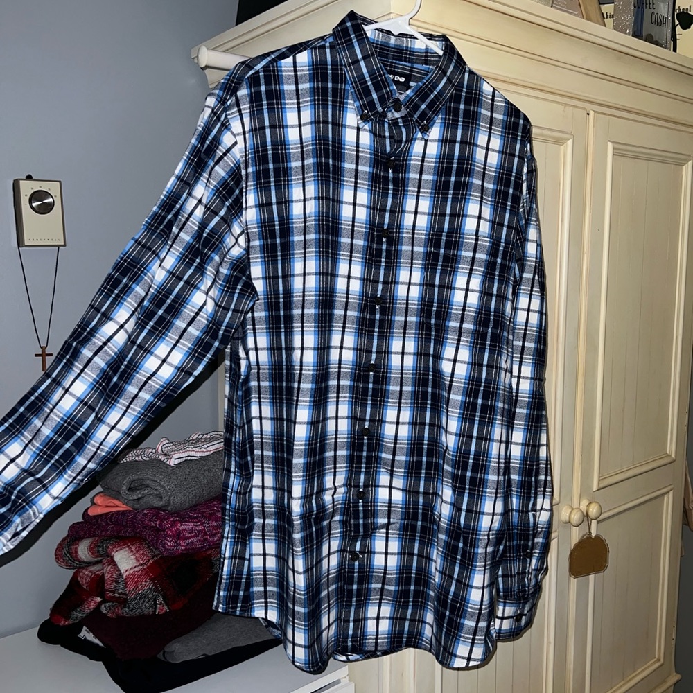 Mens lands end collar shirt